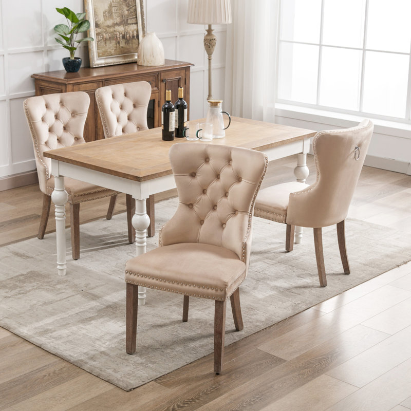 49.5cm H Side Chair in Beige, 4