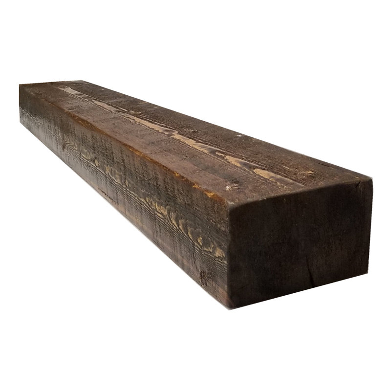 Hand Carved Wood Mantel, 48"