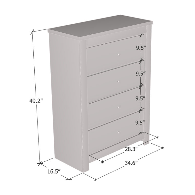Tangier 34.6" Dresser with Matte Finish