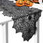 Chemin de table d'Halloween, chemin de table en toile d'araignée en dentelle noire pour décoration d'Halloween / décoration de table de fête 18 x 72 pouces