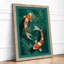 Koi In Teal Water Japandi - Print-994711598-994711584
