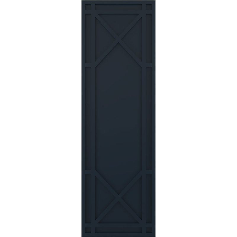 Volets en PVC True Fit, Bleu nuit sans étoile, 39", 15"