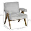 Chaise d'appoint avec siège large et accoudoirs rembourrés-1938468197
