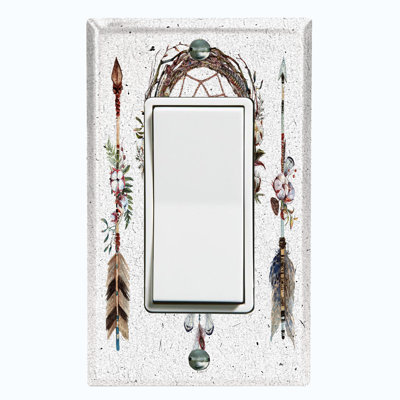 Patterned 1 - Gang Rocker Standard Wall Plate