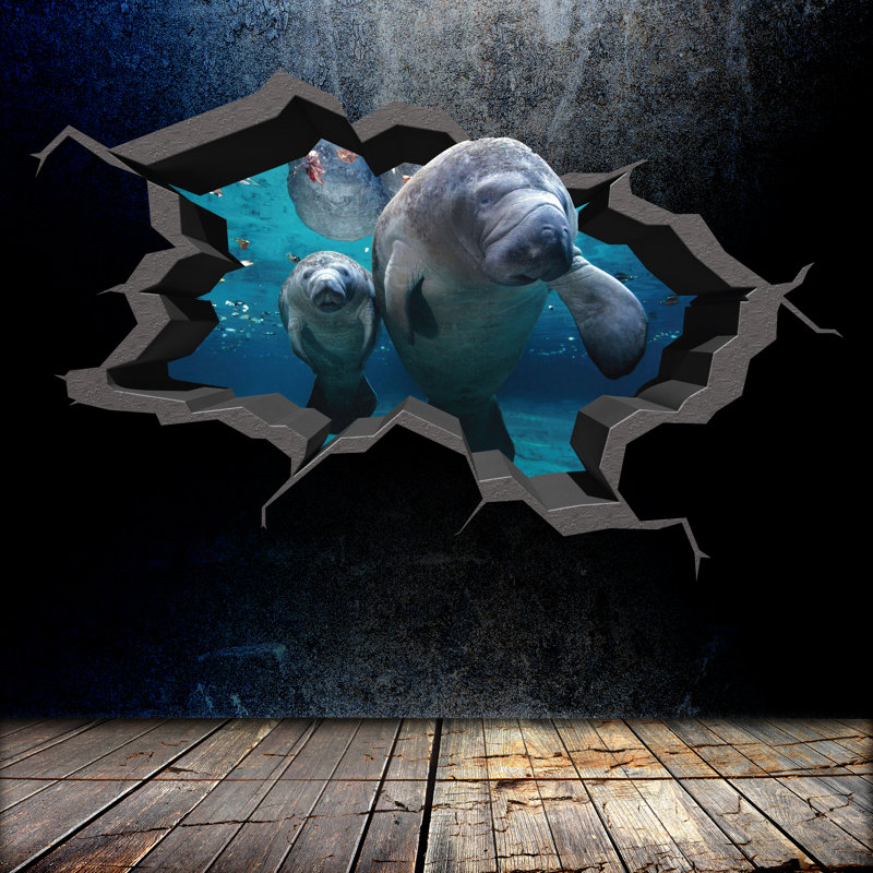 Animals Non-Wall Damaging Window Decal, 22" H x 36" W