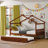 Saunderton Wooden House Bed with Trundle-298050781-298050780