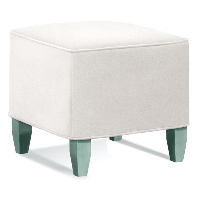 Brooklyn Upholstered Ottoman, Elite Ivory 100% Polyester, Mushroom