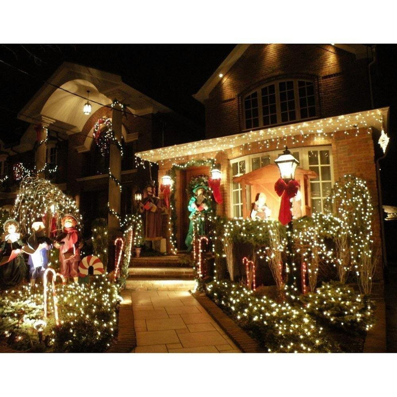 200L Mini String Lights Outdoor 200 - Bulb 60'' Plug-in LED Wide Angle LED String Light, Warm White