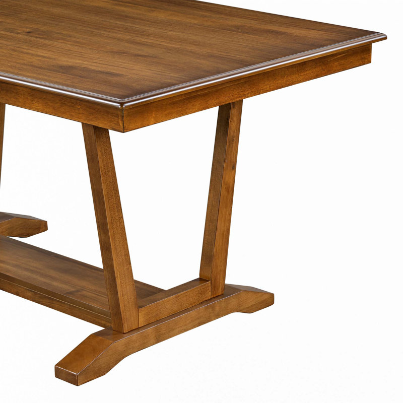 Ensemble de table de salle à manger rustique 5 pièces avec 4 chaises rembourrées, Noyer
