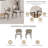        Modern Dining Table Chairs, Faux Leather, Light Gray, 6 Pieces-963461168