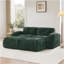 Canapé en forme de U sans os, tissu de velours doux, conception capitonnée, éponge haute densité 32D, aucun assemblage requis, conception ergonomique du bas, conception antidérapante, repose-pieds mobile pour les chambres à coucher, vert-1331918394