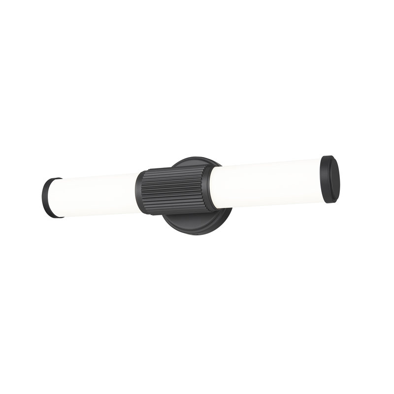 Meuble-lavabo 1 lumière Duluth 18,5 po, Noir mat