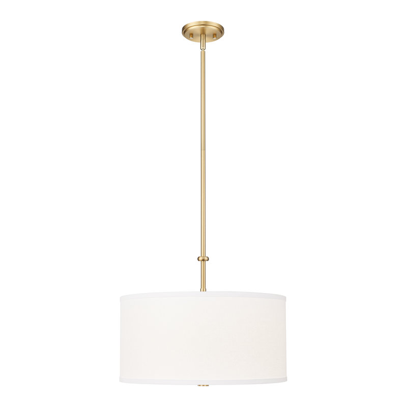 Luminaire suspendu moderne en or 18 pouces Linden, Doré