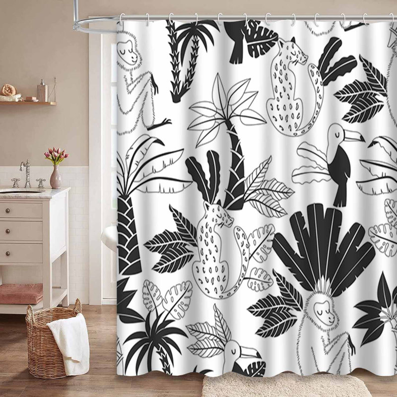 Rideau de douche imperméable avec 12 crochets, L 72 po x l 72 po