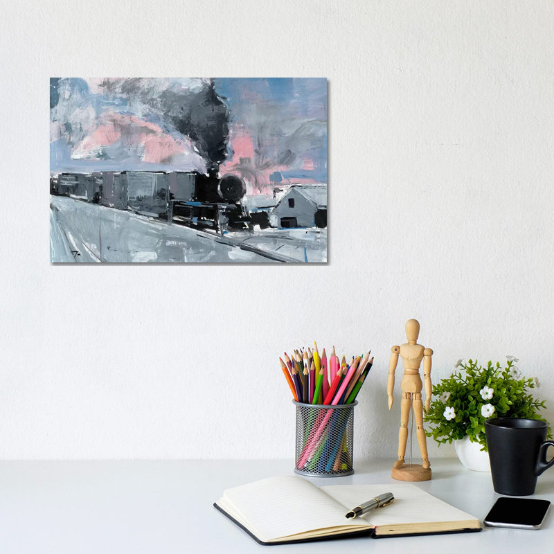 Train Station by Jose Trujillo - No Frame Painting on Canvas, 20.32cm H x 30.48cm W x 1.905cm D