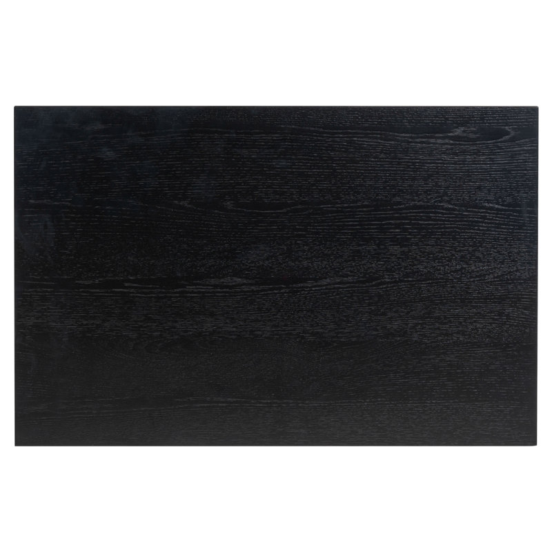 Addyson Wood 2 Drawer Nightstand, Black