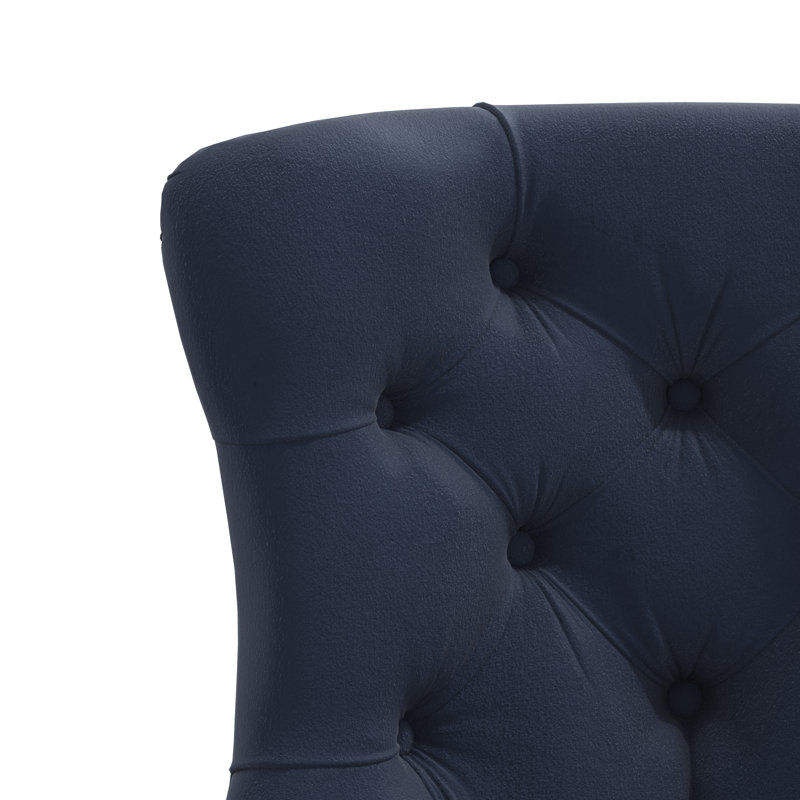 Chaise d'appoint Minnie, Velours performance encre classique