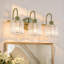 Éclairage pour meuble-lavabo en verre cristal 3 lumières sous le miroir