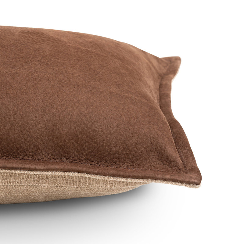 Trenton Throw Pillow, Nubuck Tobacco, Rectangular 13"H x 49"W