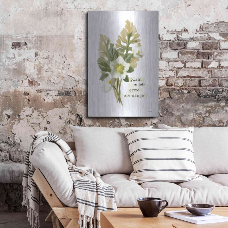 Art mural en métal luxueux «Grow Blessings» par House Fenway, 24 po x 36 po, H 36 po x l 24 po