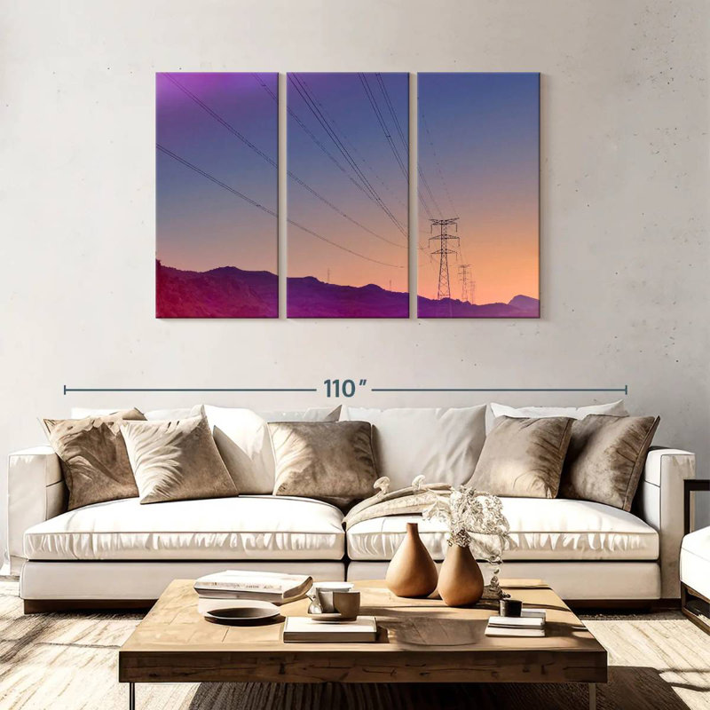 Lilie Power Lines, 48" H x 74" W