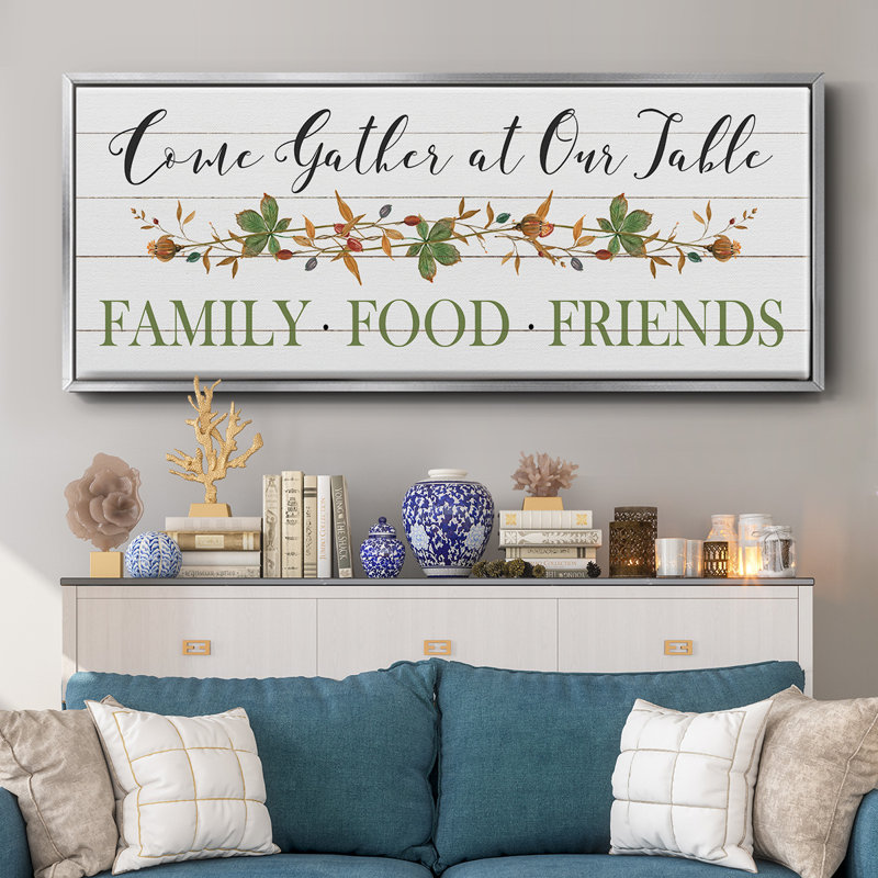 Feeding Friends I- Framed Canvas
