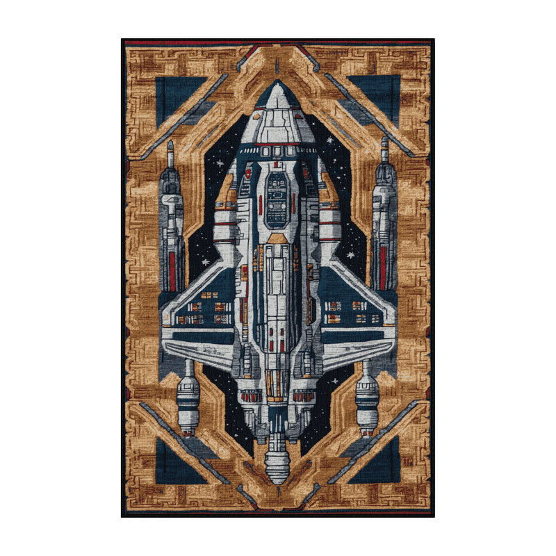 Tapis brun lavable à la machine, Rectangulaire 8 pi x 12 pi