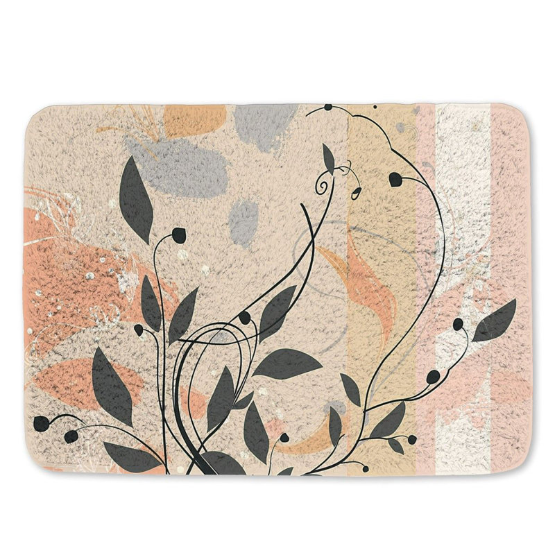 Sikhari Microfiber / Microsuede Non-Slip Bath Mat, 17"W x 24"L
