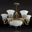 Lustre en bronze à 9 lumières