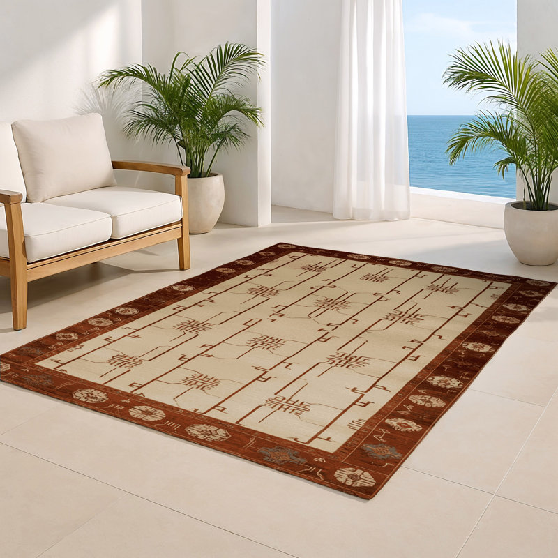 Tapis intérieur et extérieur ArtDeco, Rectangle 5 pi x 7 pi