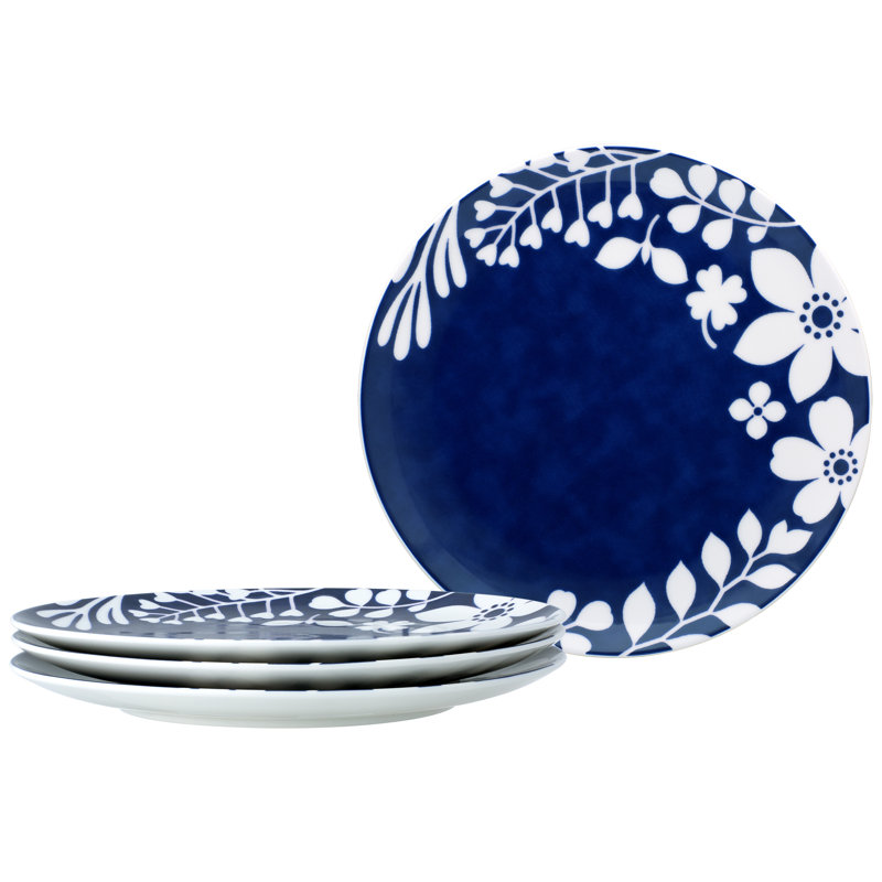 Ensemble de 4 assiettes coupées Noritake Bluefjord, 11 po