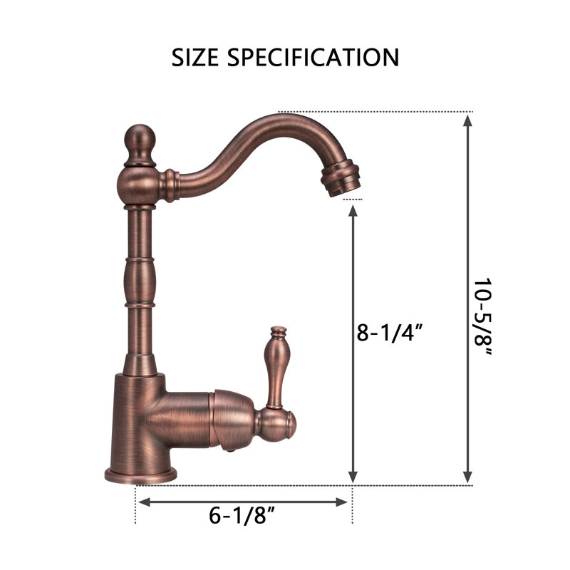 One-Handle Widespread Kitchen Bar Faucet, Bronze
