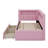 Upholstered Platform Bed With Trundle,USB Ports And LED Belt-547264924-547265122