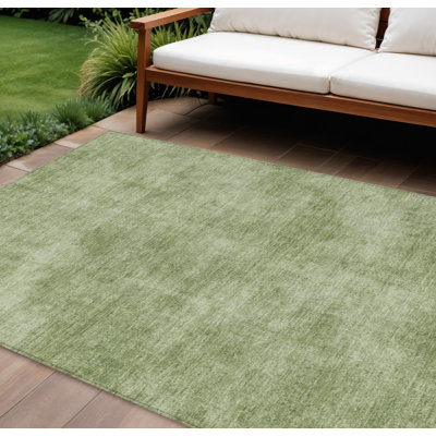 Tapis vert lavable intérieur / extérieur 9 pi x 12 pi HomeRoots