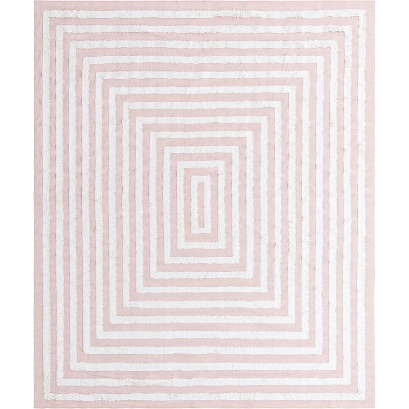Cotton Abstract Indoor Rug, Runner 2'7" x 12'