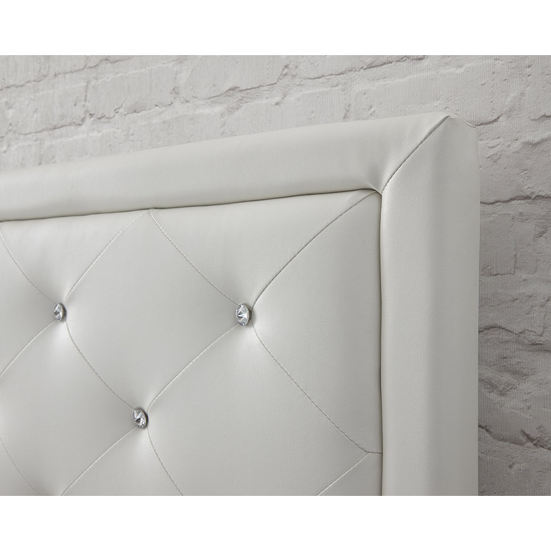 Dadur Upholstered Ottoman Storage Bed, White, Kingsize (5')	