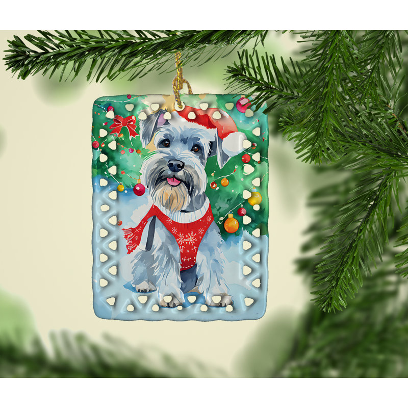 Ornement en porcelaine de Noël Schnauzer, Schnauzer 3631