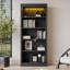 Bibliothèque décorative à 5 niveaux avec tablettes réglables, rangement pour CD / livres / films-586093039-589491388