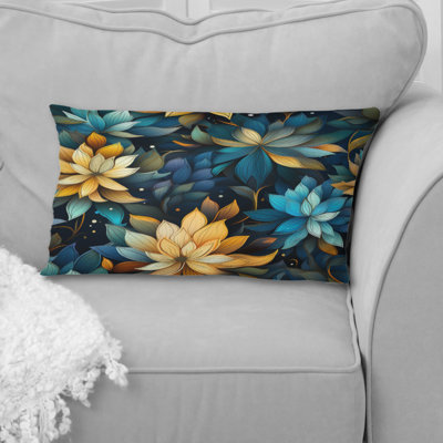 Natures méditation I - coussin à imprimé floral