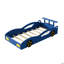 Lit de voiture de course en bois, lit plateforme simple en forme de voiture avec roues pour adolescents-295228212