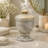 Badal Grey Marble Bathroom Storage Jar with Lid – Cotton Ball & Vanity Organizer