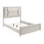 Tête de lit tapissier de luxe moderne avec mobilier de chambre à coucher en bois et or à DEL