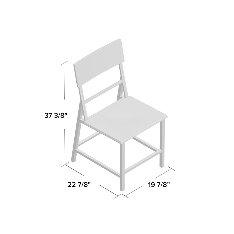 Mckain Open Back Side Chair in Silver