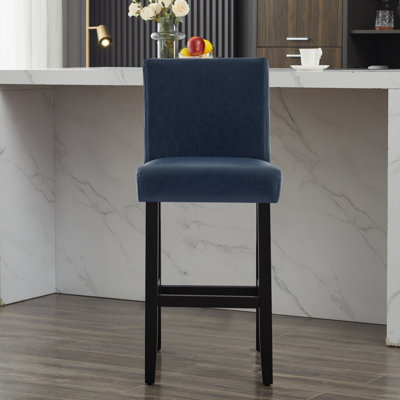 Upholstered Bar Stool With Solid Wood Frame