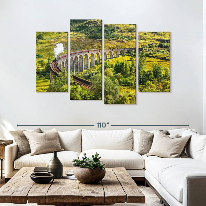 Lilie Glenfinnan, chemin de fer du viaduc, H 54 po x l 84 po
