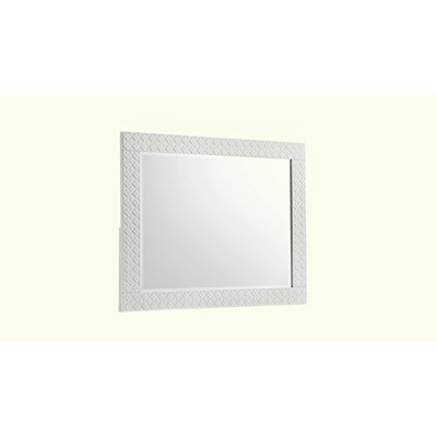 Miroir de style moderne en bois blanc