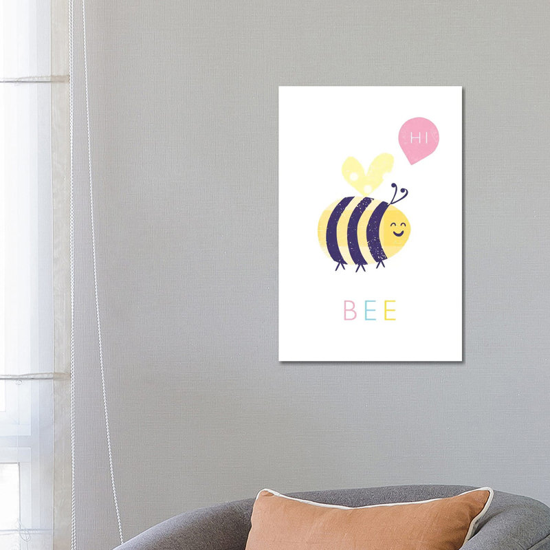 Bee by PaperPaintPixels - Wrapped Canvas Gallery-Wrapped Canvas Giclée, 66.04 cm H x 45.72 cm W x 3.175 cm D