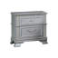 Table de chevet contemporaine à 2 tiroirs gris avec tiroir orné de cristaux élégants et accents scintillants, table de chevet moderne avec poignée à bille, armoire pour la décoration
