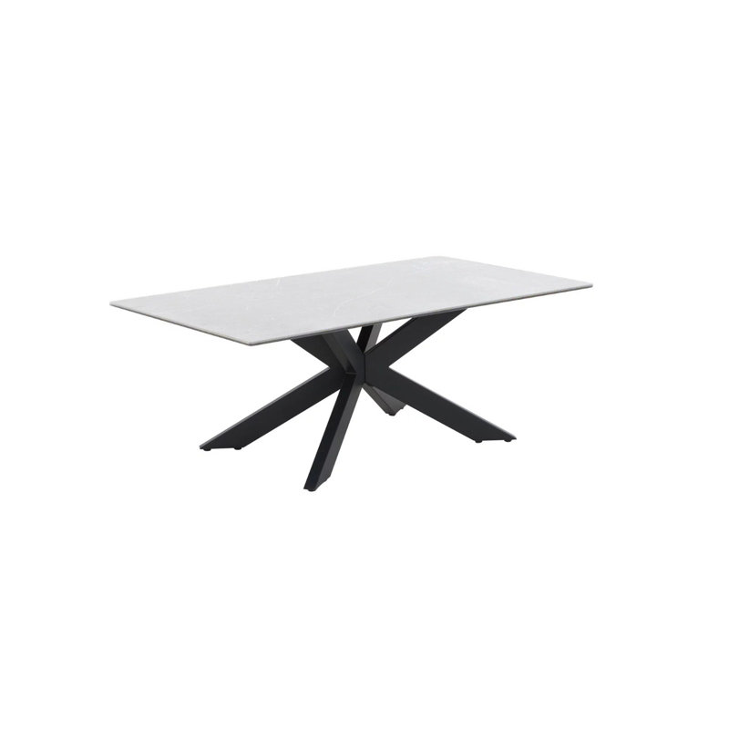 Cambre Cross Legs Coffee Table, White