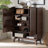 Ehsen Mid Century Modern Wood 14 Pair Shoe Cabinet